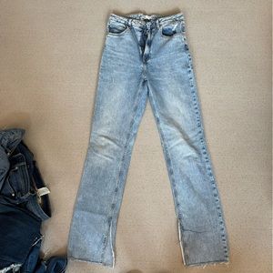Zara Split Hem Jeans